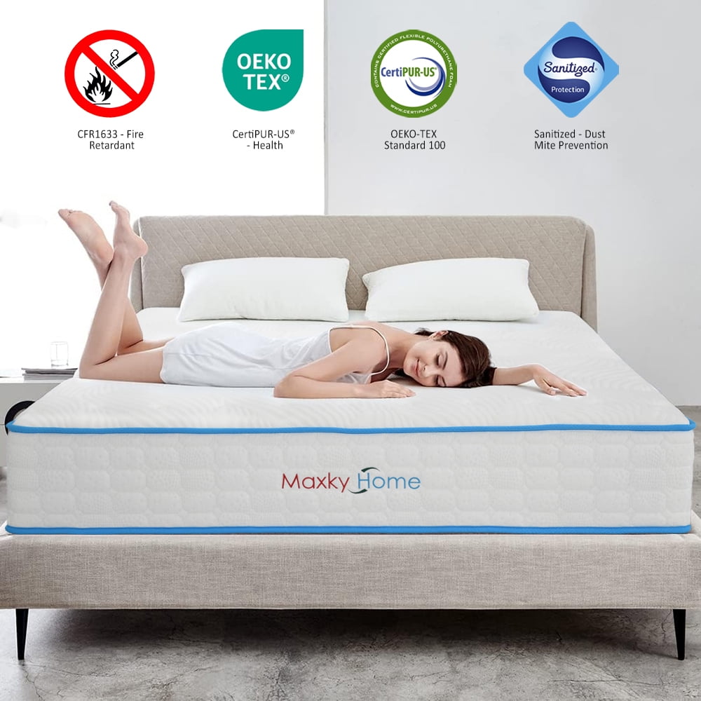 Maxky Home Twin Mattress for Kids, 10 Inch Gel Memory Foam Pocket