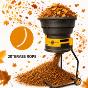 WEWORK 15A Electric Leaf Mulcher, 8400RPM, 181 Reduction, 20 Cutting Lines, 1.6 Bushel Bag, for Wet/Dry Leaves, Pine Straw and Grass