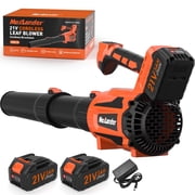 MAXLANDER Snow Blower Cordless, Electric Cordless Leaf Blower with 2pcs 3.0Ah Batteries and 1 Charger, 600CFM & 200MPH, and 5 Speed Mode, for Patio Cleaning, Lawn Care, Blowing Fallen Leaves and Dust