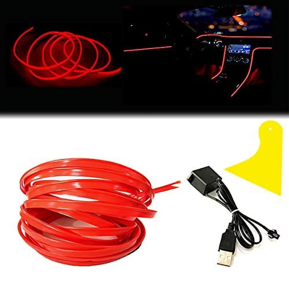 X AUTOHAUX 5 Luci LED USB Per Auto: Mini Lampade D'Atmosfera Bianche, Portatili E Plug And Play
