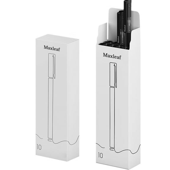 Maxleaf Pens, Quick Dry Ink, Refillable & Retractable With Comfortable Grip, 2 pcs