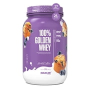 Maxler 100% Golden Whey Protein Powder - Blueberry Muffin 2 lb