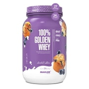 Maxler 100% Golden Whey Protein Powder - Blueberry Muffin 2 lb