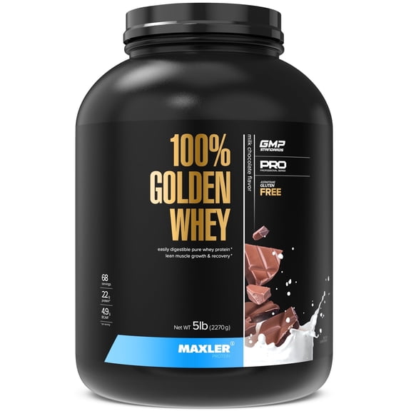 Maxler 100% Golden Whey Protein Powder - Milk Chocolate 5 lb