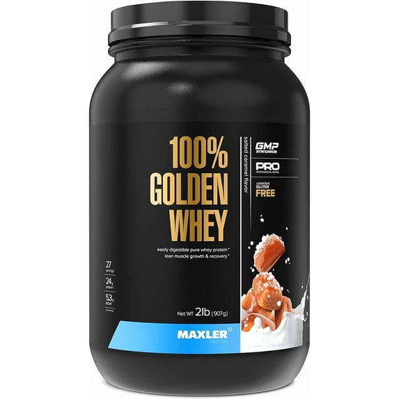 Maxler 100% Golden Whey Protein Powder - Salted Caramel 2 lb