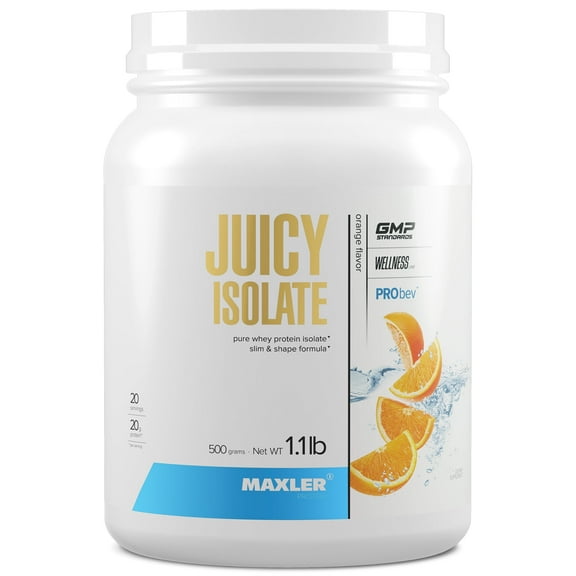 Maxler Juicy Isolate Protein Powder - Clear Whey Isolate - Orange 1.1lb (20 Servings)