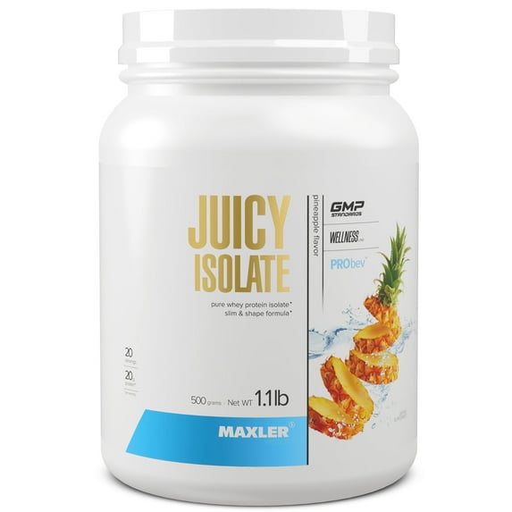Maxler Juicy Isolate Protein Powder - Clear Whey Isolate - Pineapple 1.1lb (20 Servings)