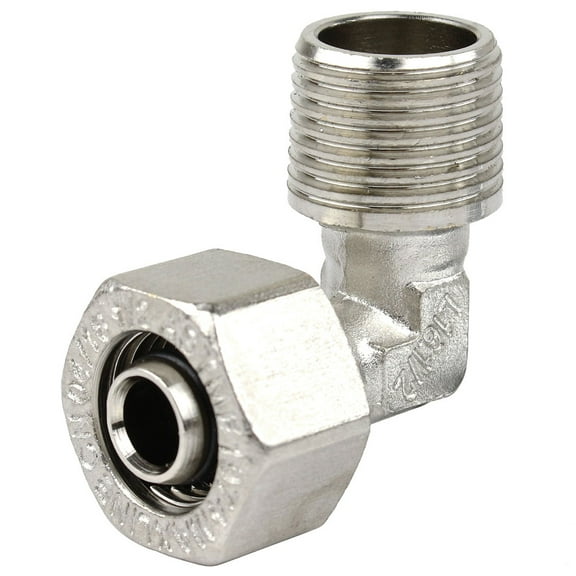 Maxline 90 Degree Elbow Fitting 1/2 Tubing x 1/2" Male NPT Compressed Air Piping M8085