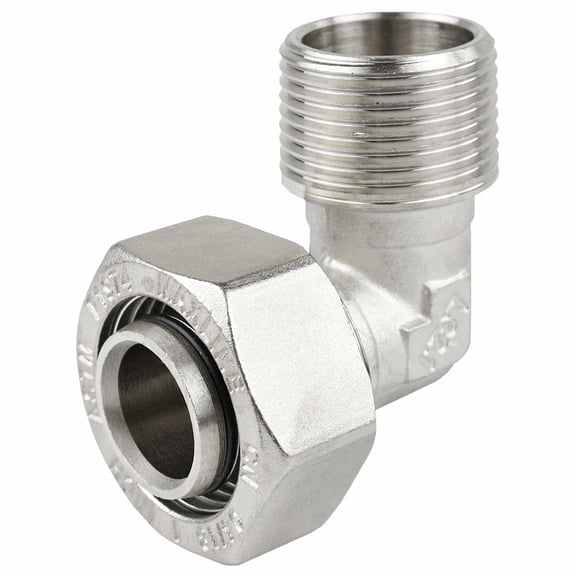 Maxline 90 Elbow Fitting 1" Tubing x 1" Male NPT Compressed Air Piping M8086