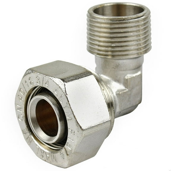 Maxline 90 Elbow Fitting 3/4 Tubing x 3/4" Male NPT Compressed Air Piping M8088