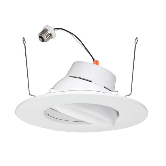 MaxLite Adjustable Gimbal LED Recessed Retrofit Downlight, 10W 120V 2700-5000K, High CRI, Dimmable, Selectable CCT, for Bedroom, Living Room