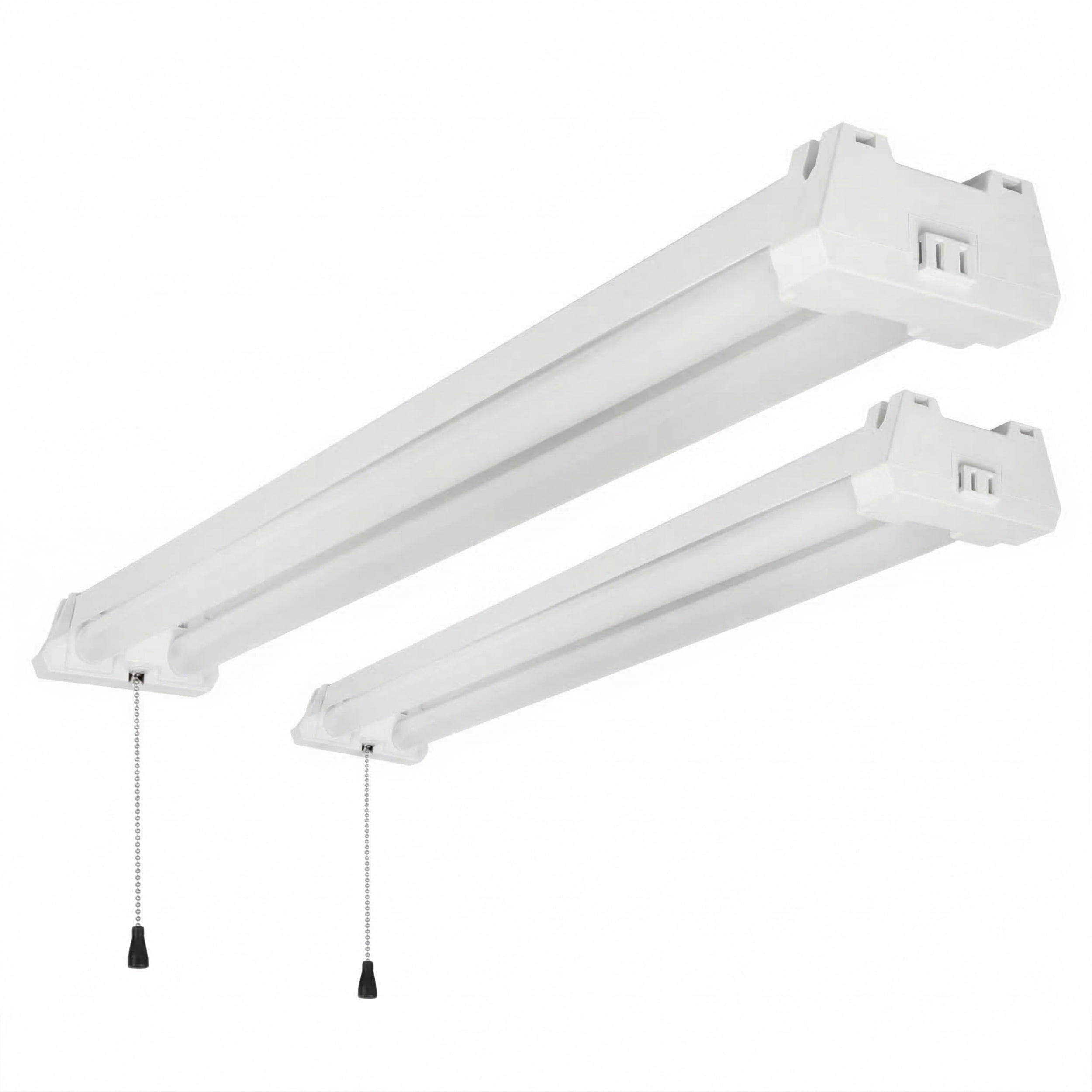 MaxLite 4 feet 2 Pack LED Shop Light Fixture, 43W 120V, 43W, Linkable, for Garage, Workshop, Basement, Warehouse, White - 2 Value Pack