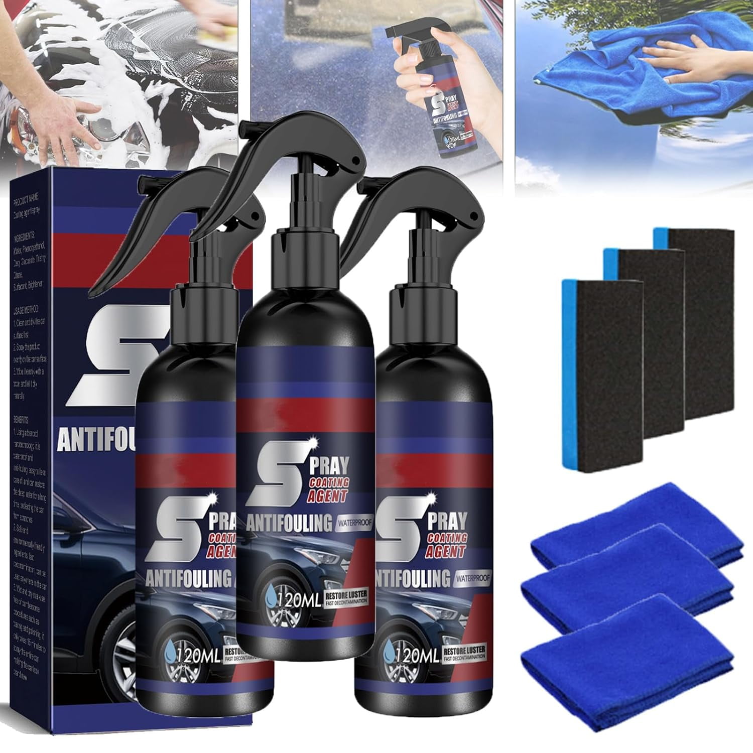 3-in-1 Ceramic Car Coating Spray - Multi-Functional Nano Coating Renewal Agent For Paint Protection & Shine
