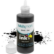 Maxmark Premium Ink Black Self-Inking Ink Pads for Refill, 2oz