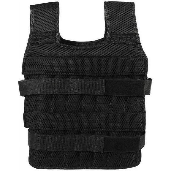 Maxmartt Pocket Weighted Vest for Men and Women 50KG Oxford Cloth Adjustable Workout Weight Vest Strength Training Vest Training Weighted Jacket (Without Plates Weights)