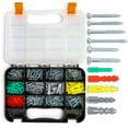 Drywall Anchors and Screws Kit 370 Pcs Plastic Dry Wall Anchors Kit