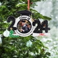 thumbnail image 1 of Maxora Personalized Gift Customized 2024 Christmas Ornament Graduate Photoframe Black Free Customize, 1 of 9