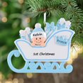 thumbnail image 1 of Maxora Personalized Ornament Customized Baby's 1st Christmas Ornament Gift Baby Pram Blue Free Customize, 1 of 7