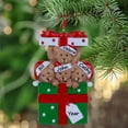 thumbnail image 1 of Maxora Personalized Ornaments Customized Christmas ornament Bear Gift Family of 4 Free Customize, 1 of 9