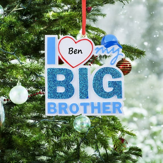Maxora Personalized Ornaments Customized Christmas ornament I Love my Big Brother Free Customize