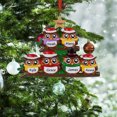 thumbnail image 1 of Maxora Personalized Ornaments Customized Christmas ornament Owl Family of 6 Free Customize, 1 of 9