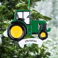 thumbnail image 1 of Maxora Personalized Ornaments Customized Christmas ornament Tractor Green Ornament Free Customize, 1 of 8