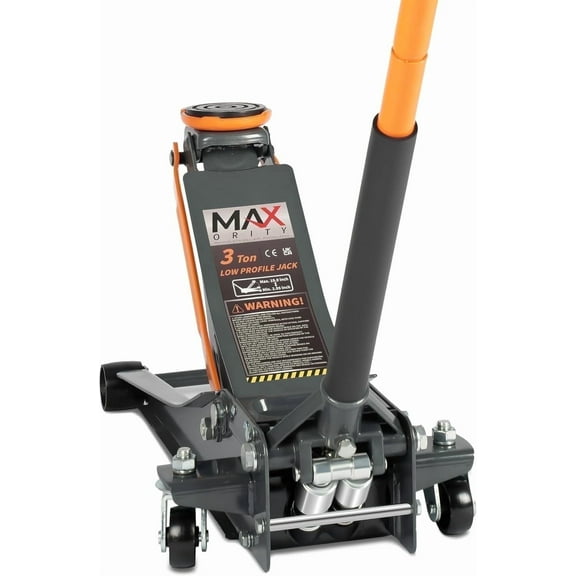 Maxority 3 Ton Heavy-Duty Long-Reach Low-Profile Professional Floor Jack with Dual-Piston Pump