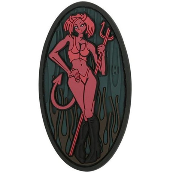 Maxpedition Devil Girl Morale Patch,1.7x3in,Stealth