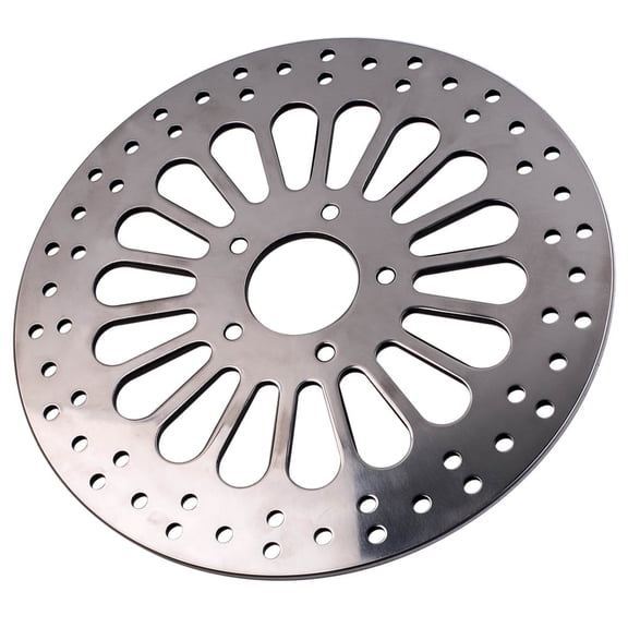 Maxpeedingrods 11.8'' Front Brake Rotor for Harley Touring Models 2008-2013, Mirror-Polished Stainless Steel Rotors, Heat Dissipation Brake part for Harley Dyna Models (front only) 2007-2017