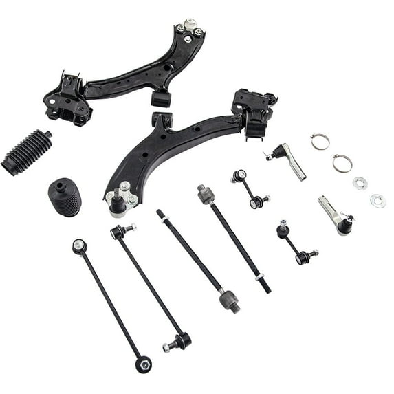 Maxpeedingrods 12pc Control Arm Suspension Kit with Ball Joint Tie Rod Set for Honda CR-V 2007-2011