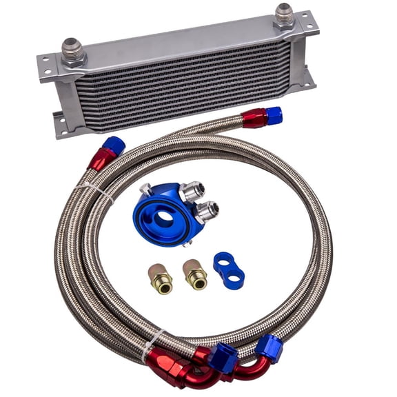 Maxpeedingrods 13 row oil cooler With relocation kit M20 x 1.5 & 3/4 x 16 UNF Thread Adapter Fits select: 2004 ACURA TL, 2003 JEEP LIBERTY SPORT/FREEDOM