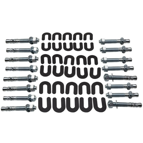 Maxpeedingrods 16 Wedge Anchor Bolts & 30 Pack Shims Kit for Auto Lift Installation Install Kit