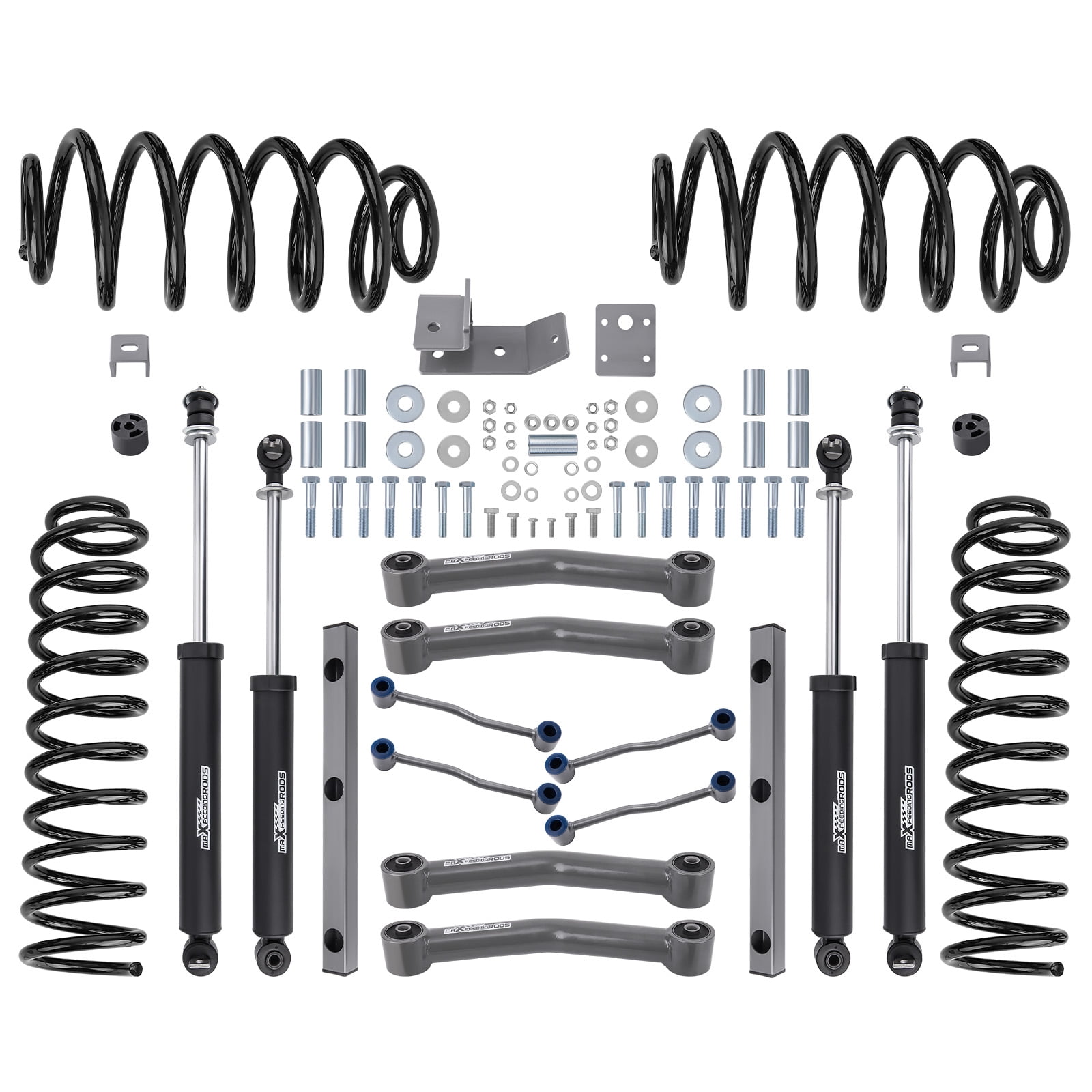Maxpeedingrods 4" Lift Kit w/ Shocks Absorbers For Jeep Wrangler TJ 4WD 2003 2004 2005 2006