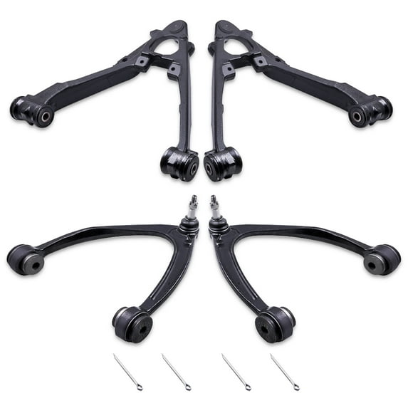 Maxpeedingrods 4 Pcs Front Upper & Lower Control Arm for Chevy Silverado GMC Sierra 1500 Yukon