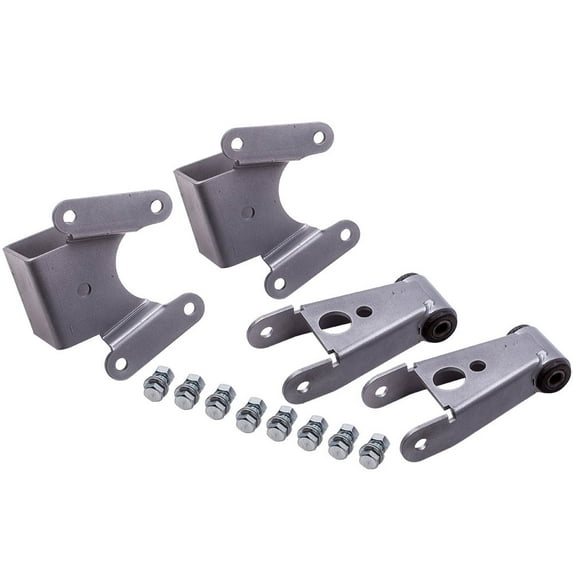 Maxpeedingrods 4" Rear Drop Lowering Kit Shackle Hanger fit for Dodge Ram D150 2WD 1972-93