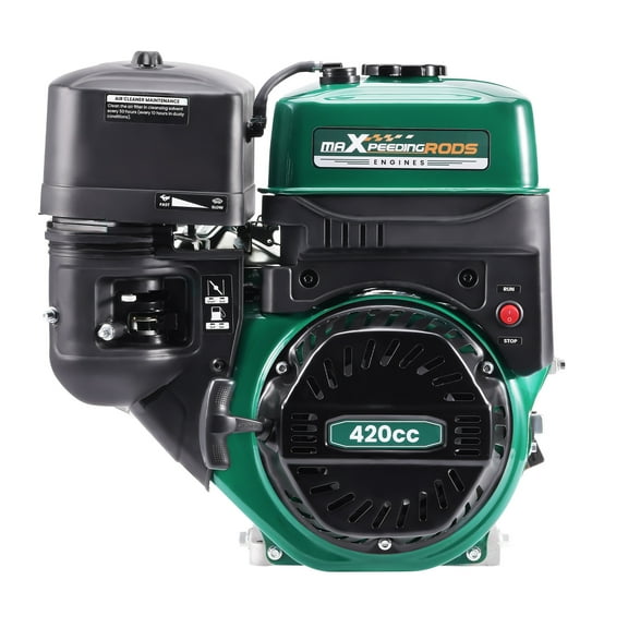 Maxpeedingrods 420cc Gasoline Recoil Start Engine, 4-Stroke, 15HP, for Water Pumps, Horizontal Motor