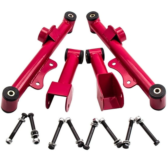 Maxpeedingrods 4X Rear Upper Lower Control Arms for Ford Mustang 4/6/8CYL GT LX 1979-2004 Fit Mercury Capri Tubular Control Bar