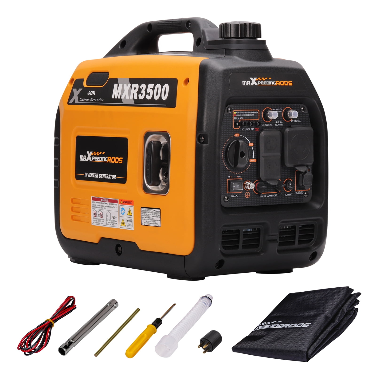 Maxpeedingrods 5500W Electric Start Inverter Generator, Overload Protection