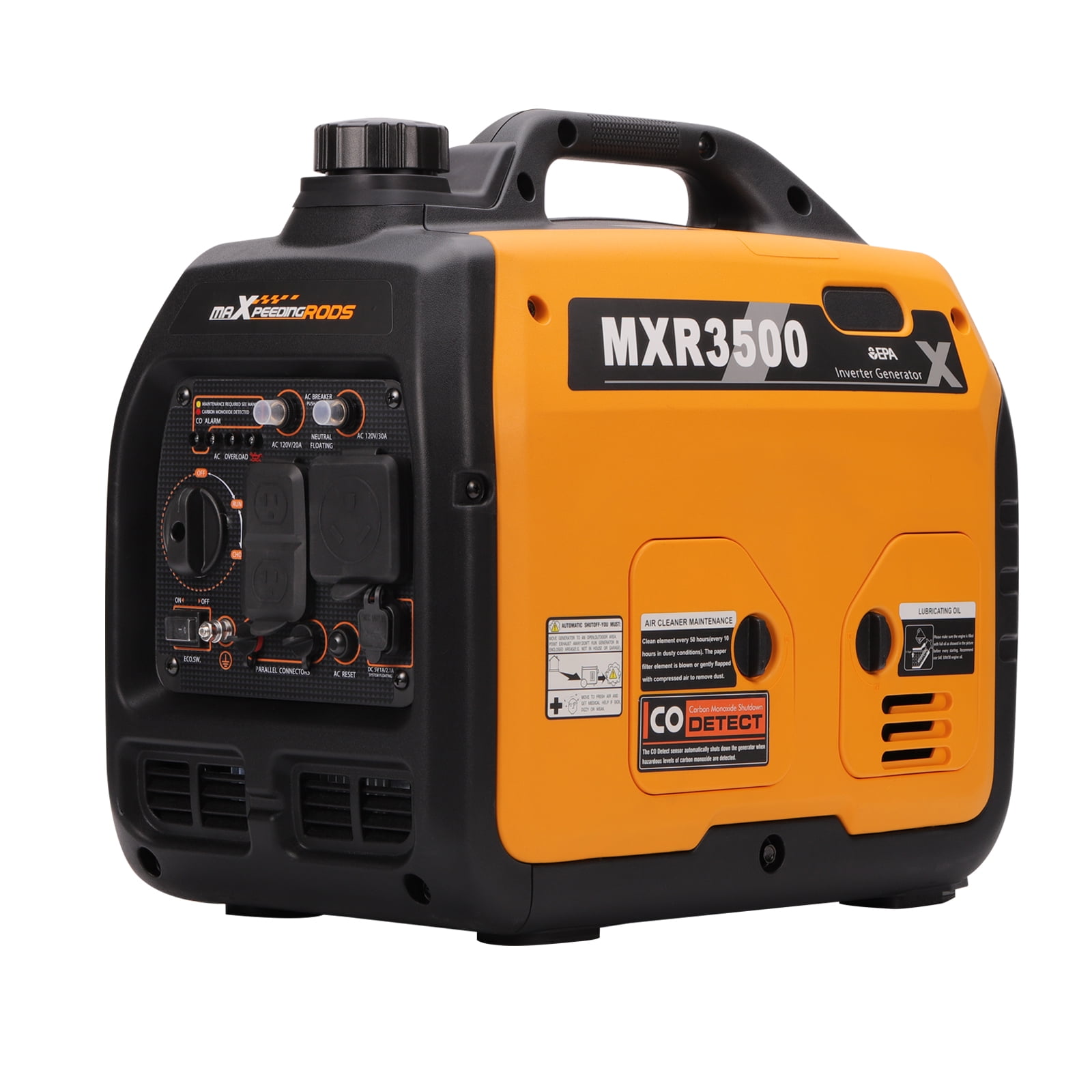 Maxpeedingrods 3500 Watt Gas Powered Inverter Generator 3.5kW Portable Super Quite Electric Machine for Home Backup Construction Outdoor Camping