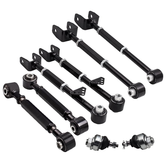 Maxpeedingrods 6pcs Adjustable Rear Camber Arm Kit + Lower Ball Joints for Honda Accord 2008-2013