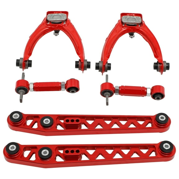 Maxpeedingrods Adjustable Front Upper Control Arms + Rear Camber Kit for Honda Civic 1996-2000