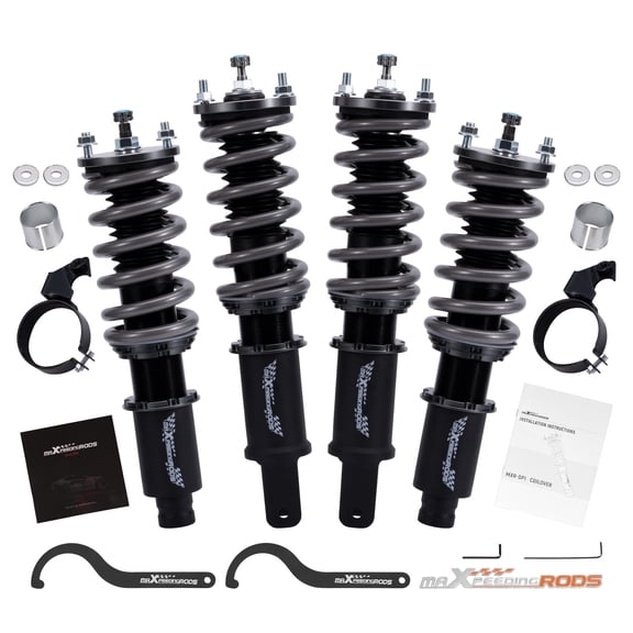Maxpeedingrods COT7 Coilovers 24 Way Shock Springs Kit For Honda CRX 1989-1991