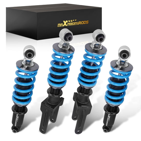 MaXpeedingrods Coilover for For Dodge Viper 1996-2002, 24 Levels Damper Adjustable Coilovers Suspension Kit Strut, Height Adjustable Shock Absorber Struts, T6 Upgraded Lowering Kits Blue