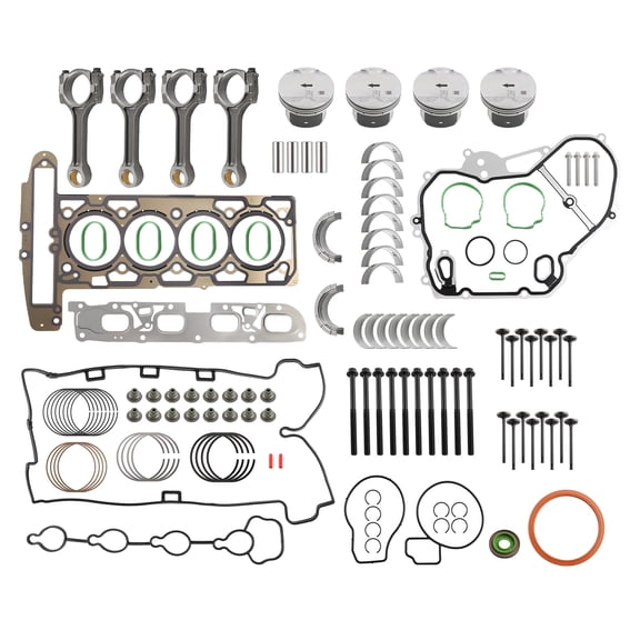 Maxpeedingrods Engine Pistons Overhaul Rebuild Kit w/ Connect Rods for Buick Chevrolet GMC 2.4L