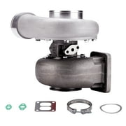Maxpeedingrods GT45 Turbocharger T4 V-BAND 1.05 A/R 78Trim 600+HP Boost + Oil Feed Line Kits Fits select 1998-2014 FORD MUSTANG, 2013-2015 DODGE CHARGER SE