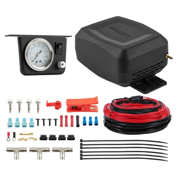 Maxpeedingrods On Board Air Compressor System Air Shock Controller Kit Universal for Pickups Vans Trucks for Dodge for Chevy for GMC