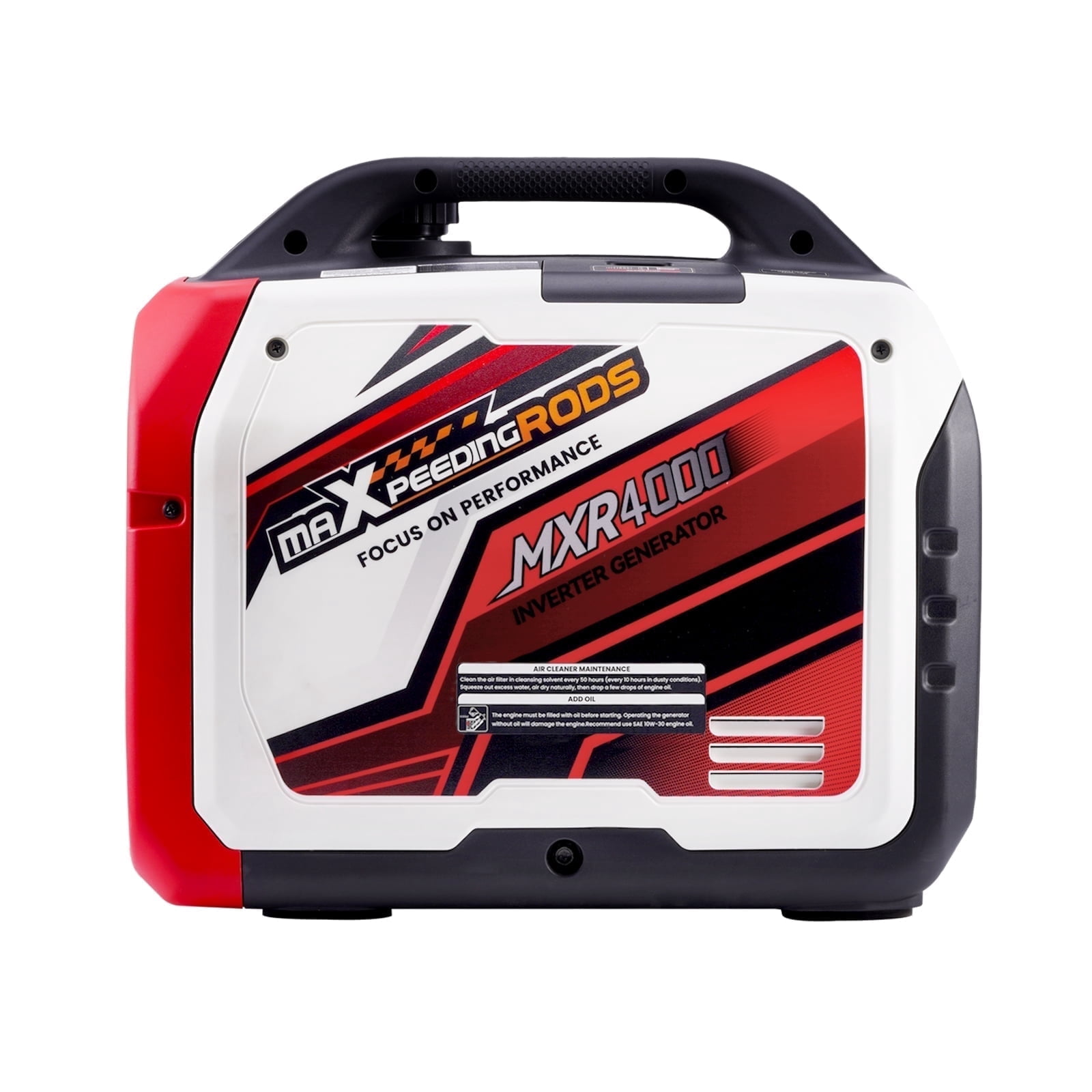 Maxpeedingrods Portable Generator Inverter 4000W/3200W Recoil Start Gasoline Power w/ Bluetooth