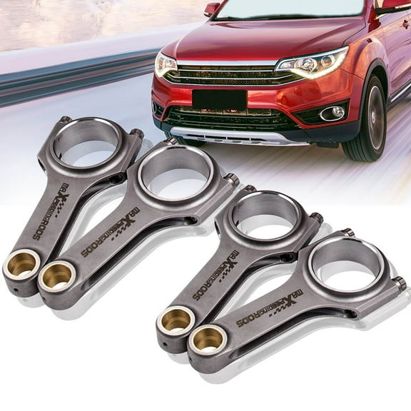 Maxpeedingrods Steel Connecting Rods for Mitsubishi Engine Car H-Beam Conrods KPS53E Fits select: 2001 MITSUBISHI MIRAGE, 1994-2000 MITSUBISHI MIRAGE LS