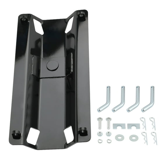 Maxpeedingrods Towing Gooseneck Trailer Hitch Ball Plate for Standard 5th Wheel Rails Black