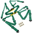 thumbnail image 1 of Pair Universal 4 Point 2" Safety Harness Green Racing Seat Belt Mounting, 1 of 8
